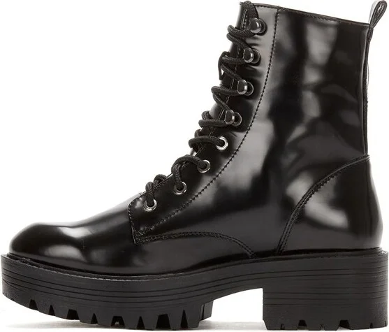 Andrea Patent Combat Boots 5924, Black, - Image 2
