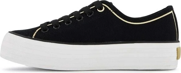 Andrea Platform Canvas Sneakers, 3381, Black, - Image 2