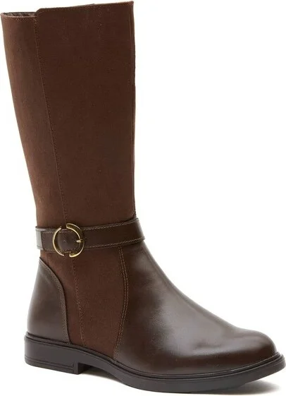 Andrea Riding Boots, combined texture, 8808, Brown,