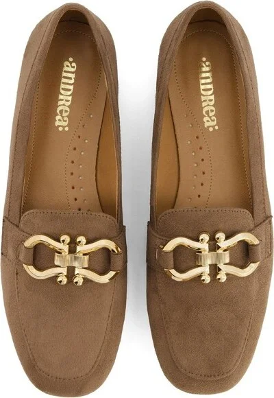 Andrea Soft Touch Flats 85668, Camel, - Image 2