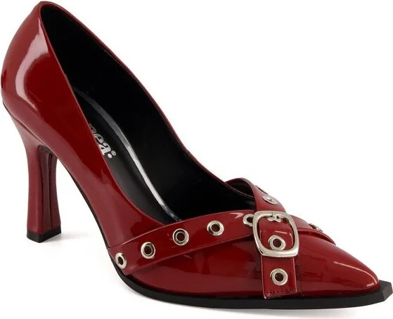 Andrea Stilettos With Double Strap Ornament 84981, Red,