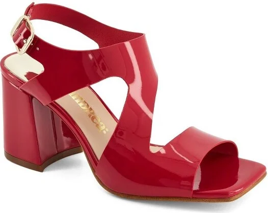 Andrea Style Ankle Closure Sandals 74697, Red,