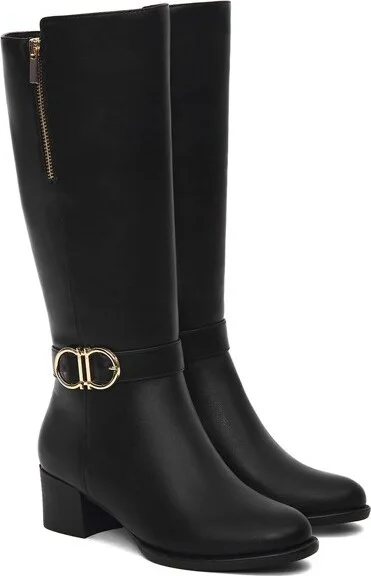 Andrea Tall Riding Boots 709, Black, - Image 2
