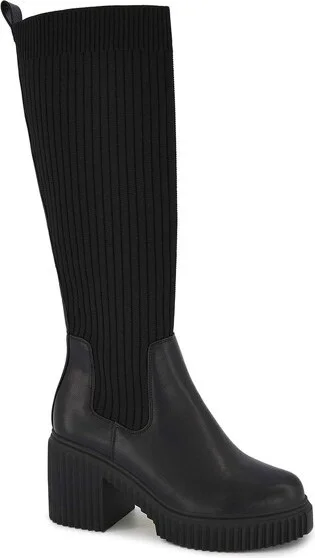 Andrea Tall Sock Boots 6241, Black,