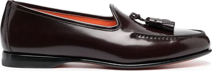 Andrea tassel-detail leather loafers