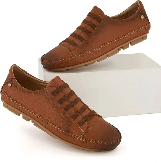 Andrea Ultra Comfort Slip On Drivers 6684, Brown, - Image 2