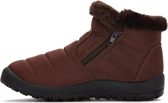 Andrea Winter Fur Booties 89450, Brown, - Image 2