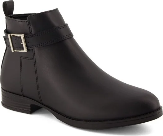 Andrea Women's Booties Belt Buckle 5753, Black,