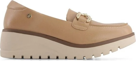 Andrea Women's Casual Wedge Loafers 5774 Beige