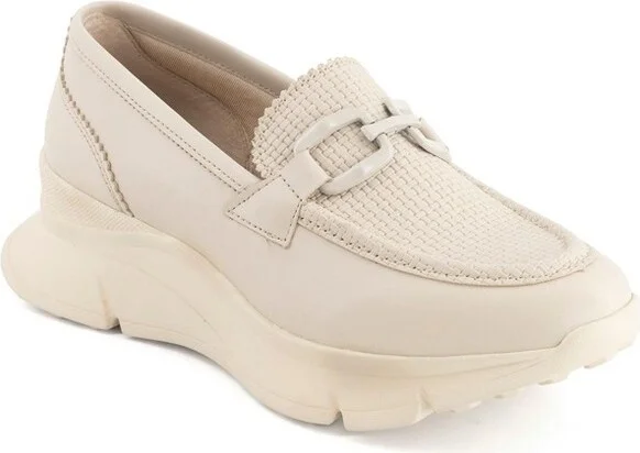 Andrea Women's Chunky Sole Penny Loafers 69070 Ivory - Image 2