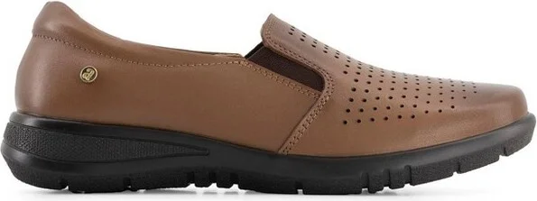 Andrea Women's Comfort Leather Loafers 65350 Brown