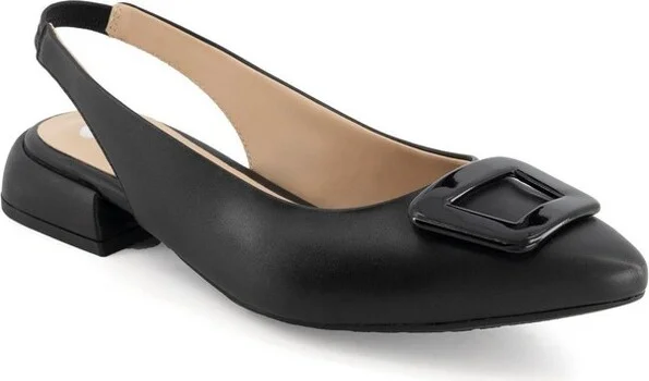 Andrea Women's Elastic Slingback Flats 514 Black - Image 2