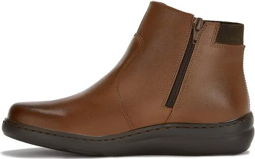 Andrea Women's Leather Booties 63366, Brown, - Image 2