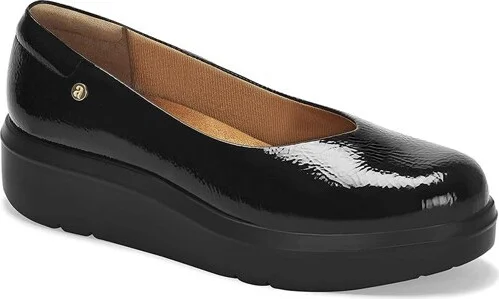 Andrea Womens Platform Patent Moccasins 3325, Black,