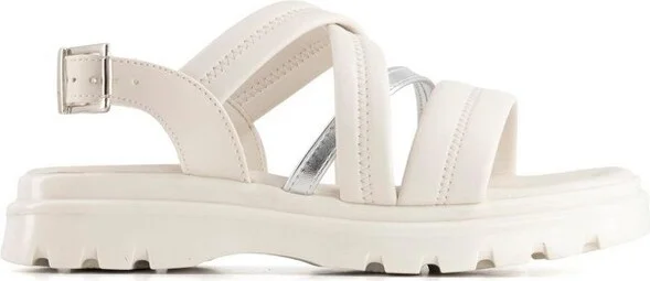 Andrea Women's Slingback Buckle Sandals 9407 White