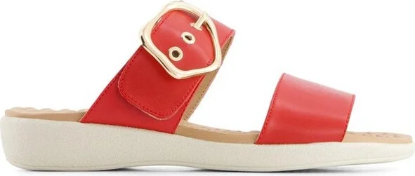 Andrea Women's Top Comfort Foot massage Sandals 6641 Red
