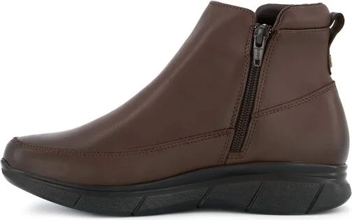 Andrea Women's Ultra Comfort Leather Booties 63991, Brown, - Image 2