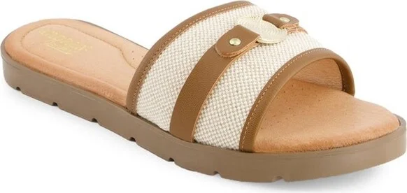 Andrea Women's Ultra Comfort Slides 65602 Beige - Image 2