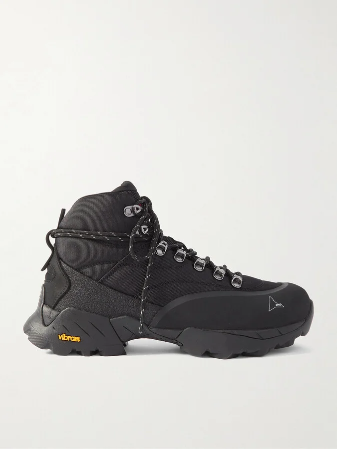 Andreas Strap Suede and Rubber-Trimmed Cordura® Boots