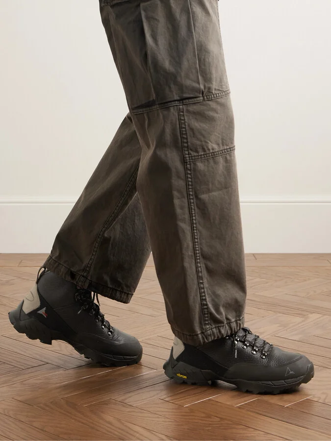 Andreas Suede and Rubber-Trimmed Leather Hiking Boots - Image 2