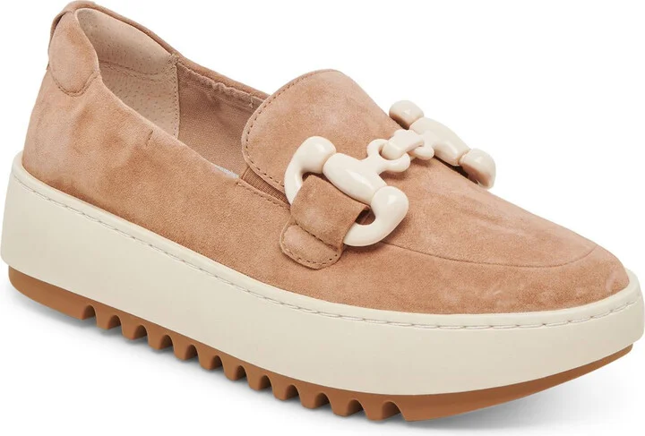 Andres Womens Padded Insole Suede Loafers