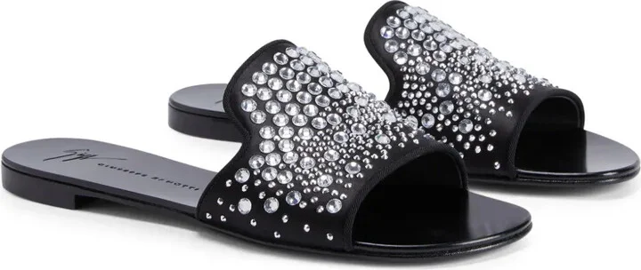 Andromedha rhinestone-embellished satin sandals - Image 2