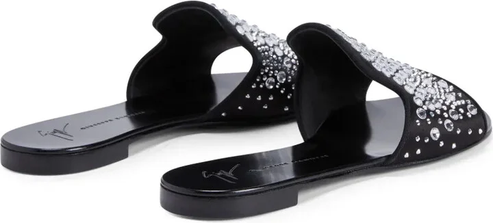Andromedha rhinestone-embellished satin sandals - Image 3