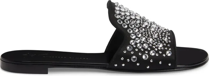 Andromedha rhinestone-embellished satin sandals