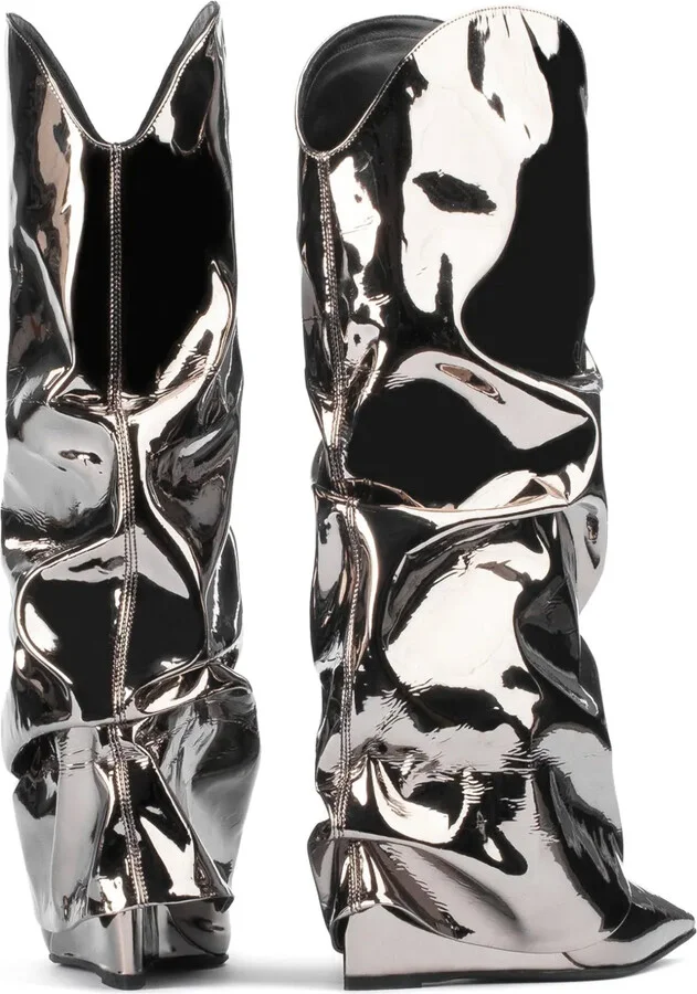 Andy 120mm metallic-effect boots - Image 3
