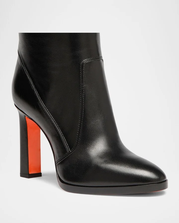 Andy Leather Stiletto Knee Boots - Image 4