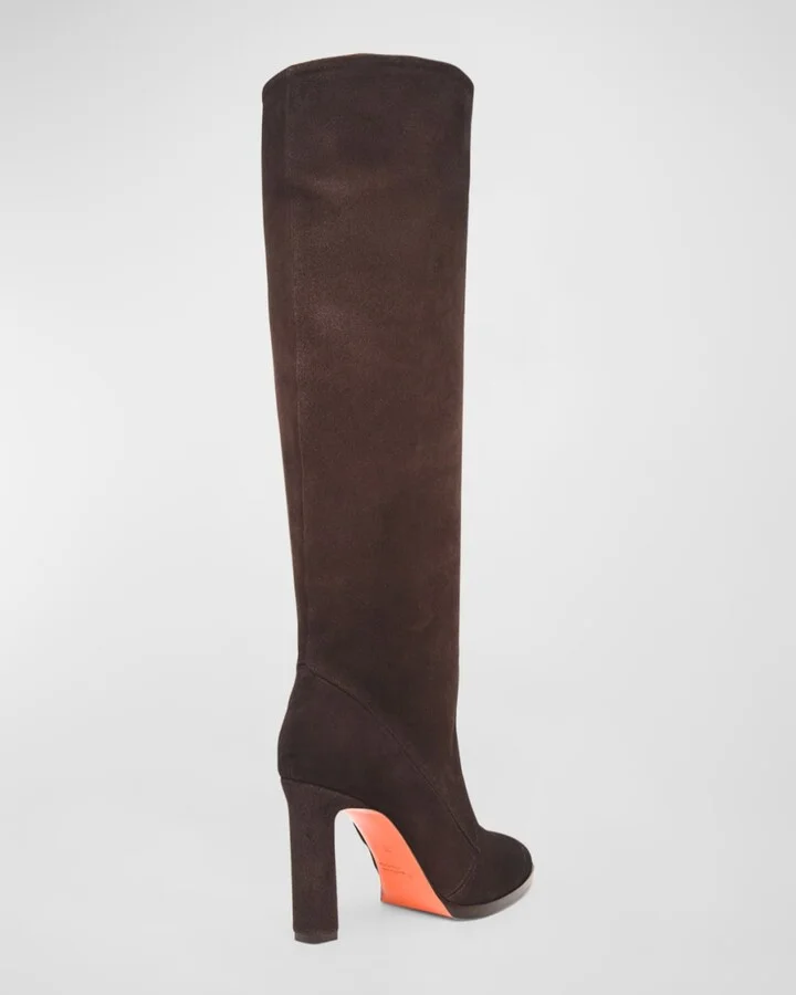 Andy Suede Stiletto Knee Boots - Image 2