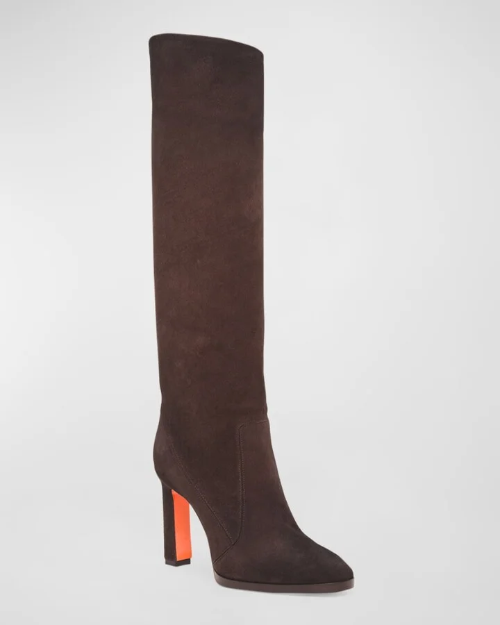 Andy Suede Stiletto Knee Boots - Image 3