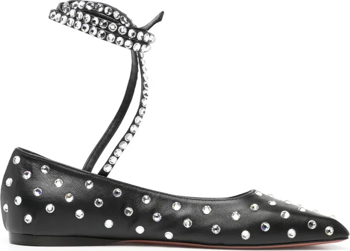 Ane crystal-embellished ballerina shoes