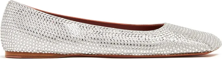 Ane crystal-embellished ballerina shoes