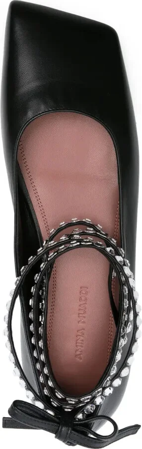 Ane square-toe leather ballerinas - Image 4