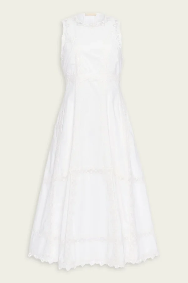 Anela Sleeveless Midi Dress in Pristine