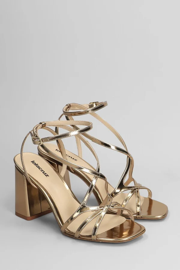 Angela 85 Sandals In Gold Leather - Image 2