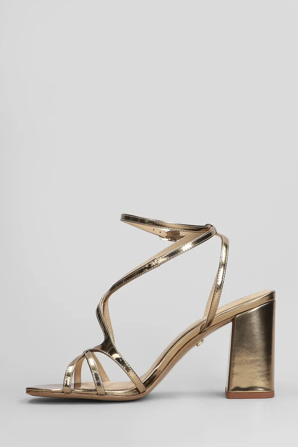 Angela 85 Sandals In Gold Leather - Image 3
