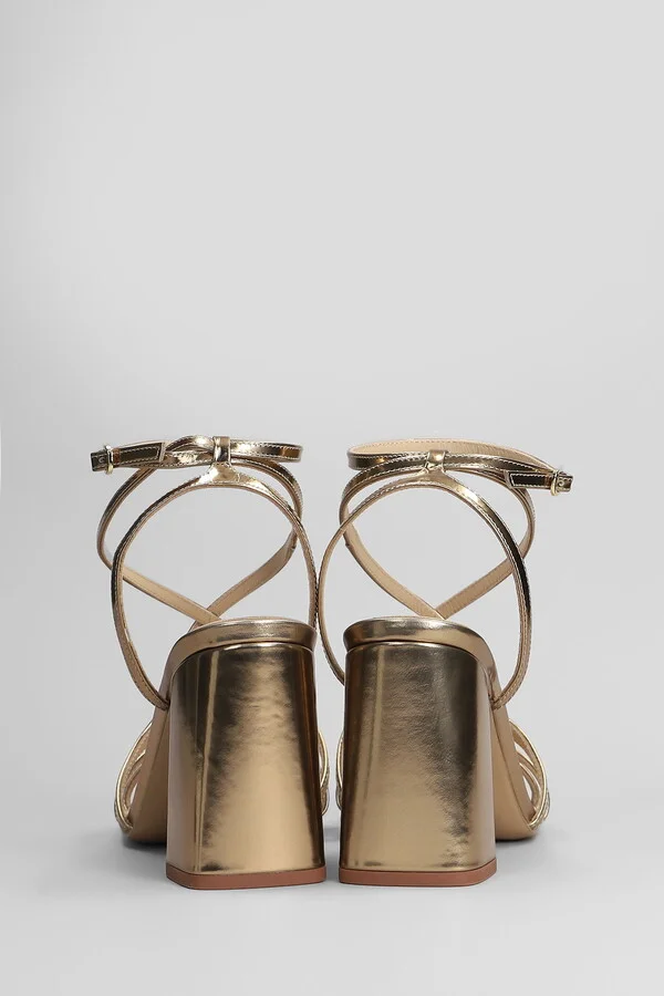 Angela 85 Sandals In Gold Leather - Image 4