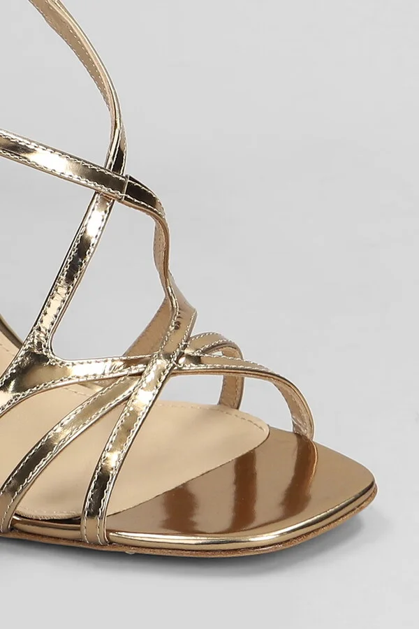 Angela 85 Sandals In Gold Leather - Image 5