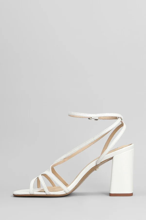 Angela 85 Sandals In White Leather - Image 3
