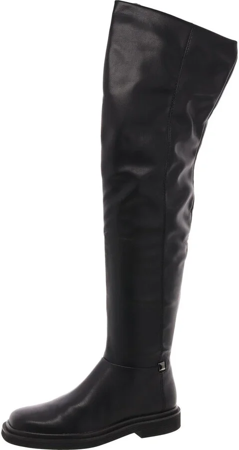 Angeli Womens Zipper Faux Leather Over-The-Knee Boots