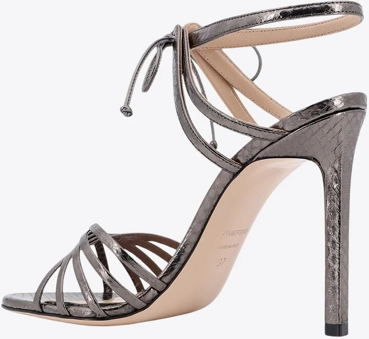 Angelica 105 Embossed Leather Sandals - Image 2