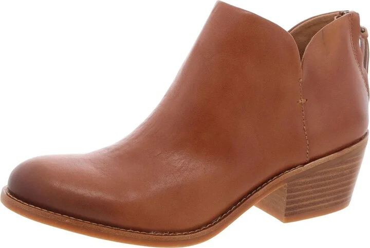 ANGELICA Womens Leather Block Heel Shooties