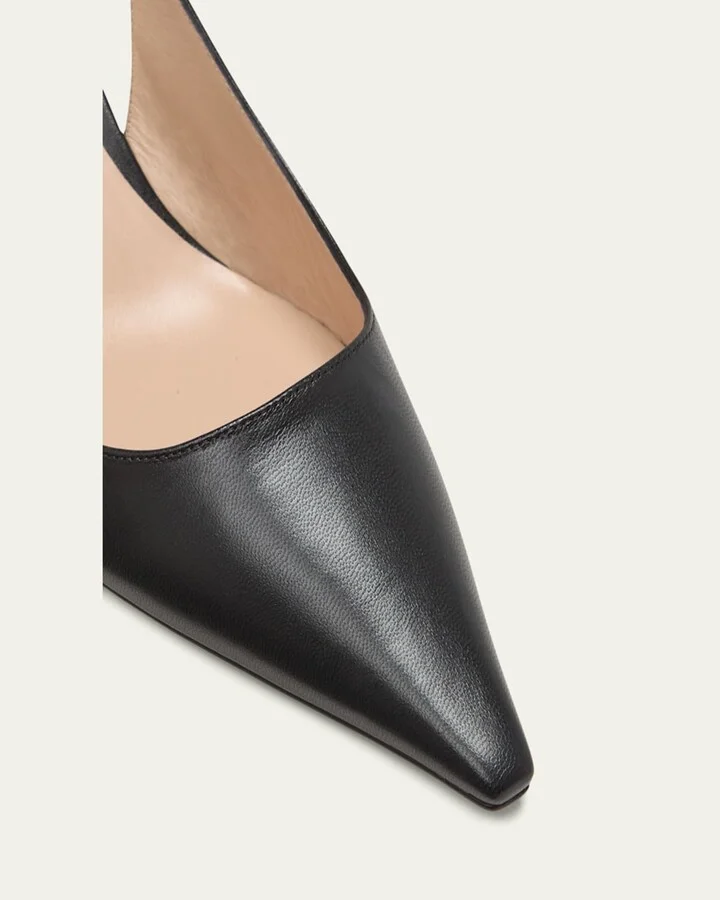 Angelina Charm Leather Slingback Pumps - Image 4