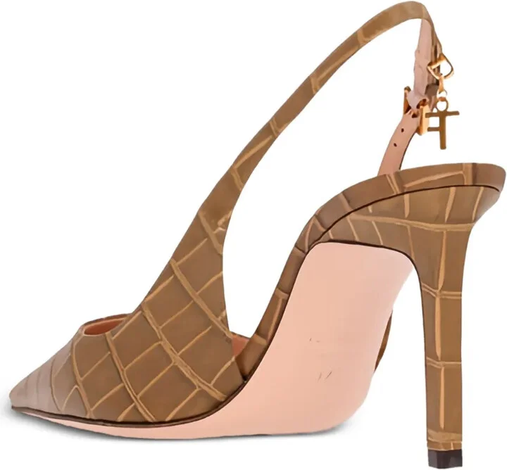 Angelina slingback crocodile-embossed pumps - Image 3