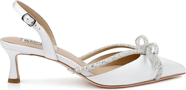 Angelina Slingback Pointed Toe Kitten Heel Pump - Image 3