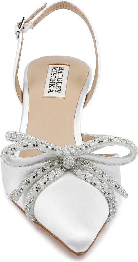 Angelina Slingback Pointed Toe Kitten Heel Pump - Image 4