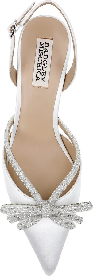Angelina Slingback Pointed Toe Kitten Heel Pump - Image 5