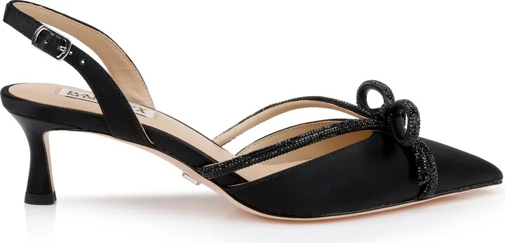 Angelina Slingback Pointed Toe Kitten Heel Pump - Image 9